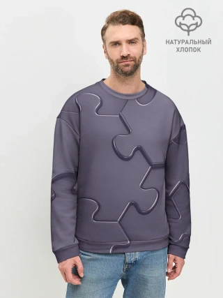 Мужской свитшот базовый / Puzzles