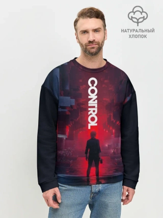 Мужской свитшот базовый / Control лого над Героиней