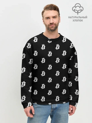 Мужской свитшот базовый / BITCOIN CRYPTOCURRENCE