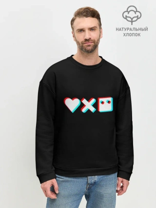 Мужской свитшот базовый / Любовь, смерть и роботы