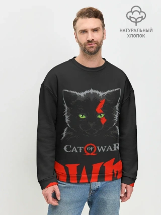 Мужской свитшот базовый / Cat of war