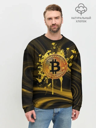 Мужской свитшот базовый / Биткоин Крипта