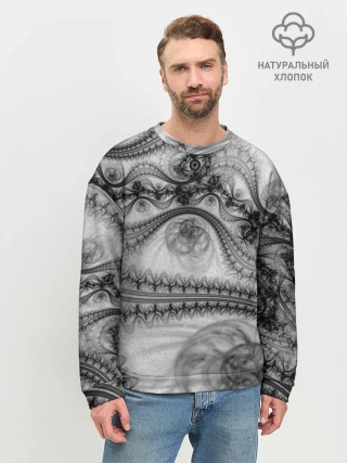 Мужской свитшот базовый / Spilled ink Texture