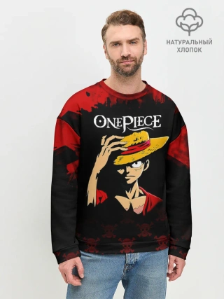 Мужской свитшот базовый / Луффи One Piece. Большой куш