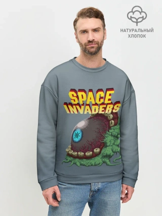 Мужской свитшот базовый / Boss | Space Invaders | Old game