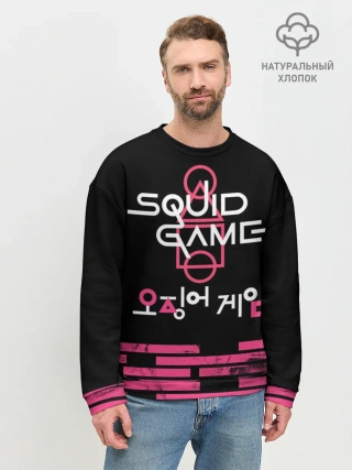 Мужской свитшот базовый / SQUID GAME [ALL LOGO]