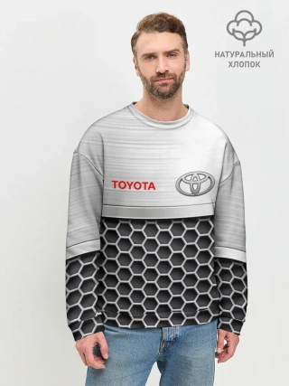Мужской свитшот базовый / Toyota | Стальная решетка