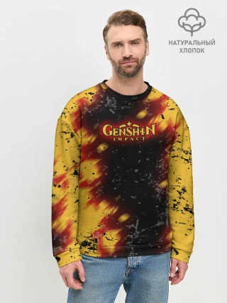 Мужской свитшот базовый / Genshin Impact: Аниме.