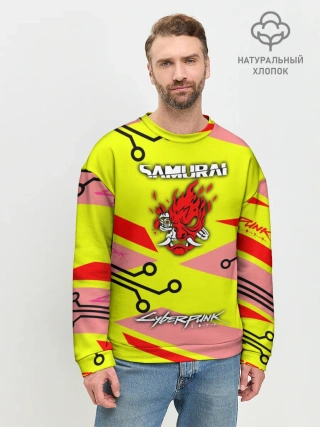 Мужской свитшот базовый / Cyberpunk 2077 Киберматрица.