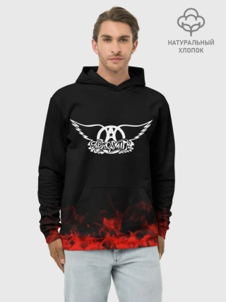 Худи мужской база хлопок / Aerosmith