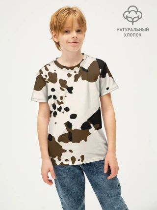 Футболка детская базовая из хлопка / CowPrint
