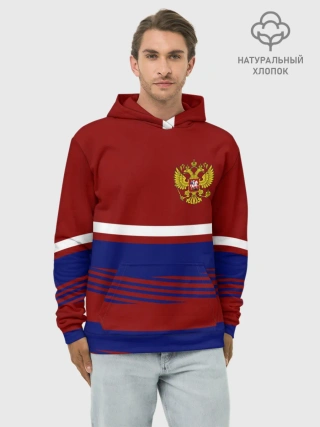 Худи мужской база хлопок / Герб РФ