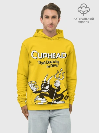 Худи мужской база хлопок / Cuphead