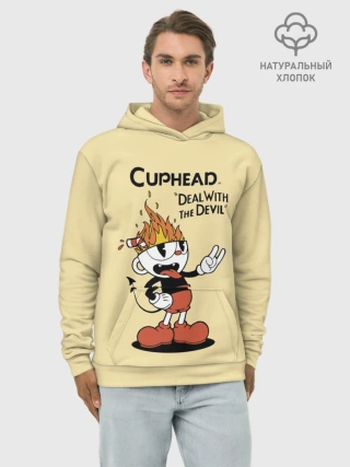 Худи мужской база хлопок / Cuphead