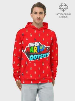 Худи мужской база хлопок / Super Mario Odyssey
