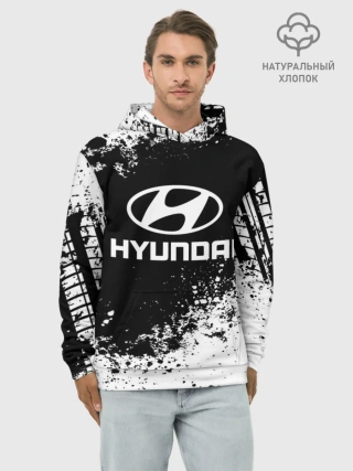 Худи мужской база хлопок / Hyundai abstract sport