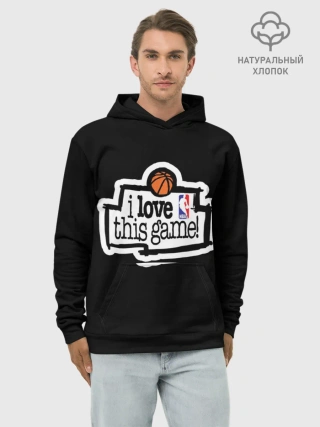 Худи мужской база хлопок / NBA. I love this game
