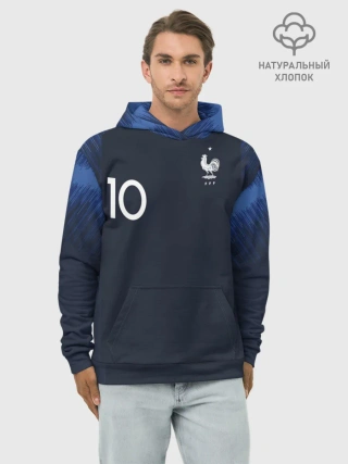 Худи мужской база хлопок / Mbappe home WC 2018