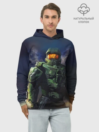 Худи мужской база хлопок / Halo