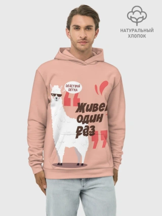 Худи мужской база хлопок / Действуй детка