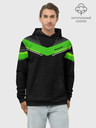 Худи мужской база хлопок / Kawasaki club