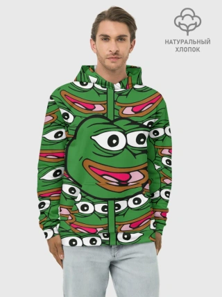 Худи мужской база хлопок / Good / Sad frog