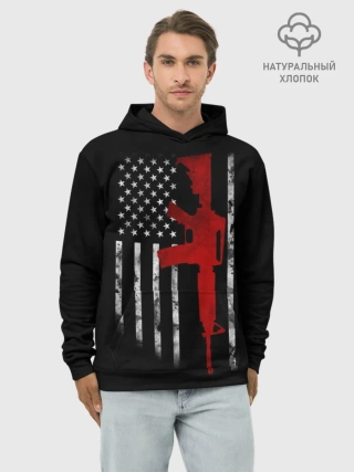 Худи мужской база хлопок / American Patriot