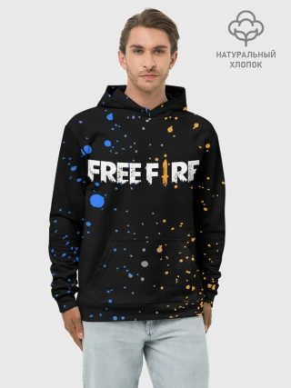 Худи мужской база хлопок / FREE FIRE