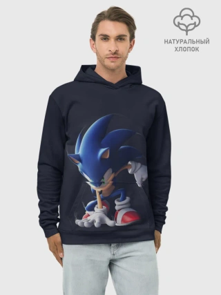 Худи мужской база хлопок / Sonic