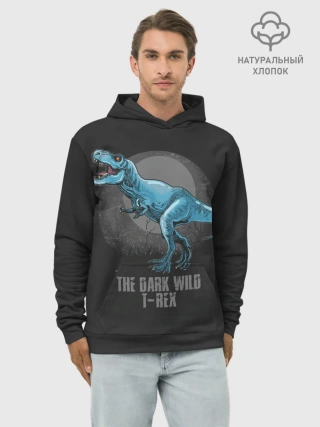 Худи мужской база хлопок / Dinosaur t-rex