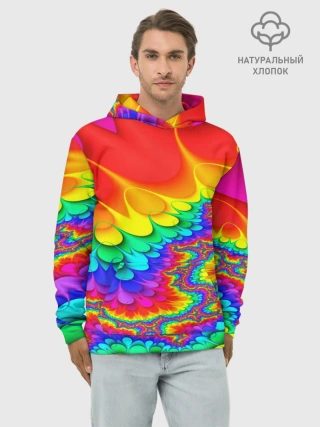 Худи мужской база хлопок / TIE-DYE
