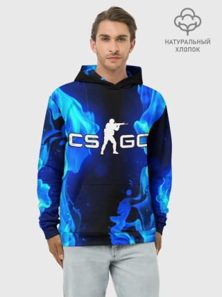 Худи мужской база хлопок / COUNTER STRIKE