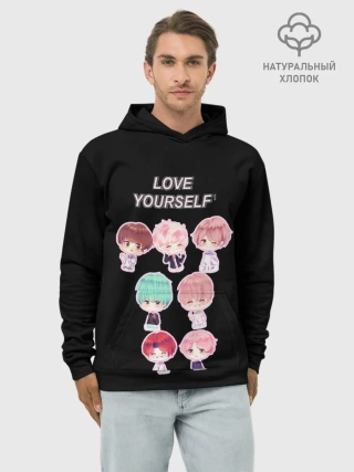 Худи мужской база хлопок / BTS Love Yourself