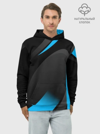 Худи мужской база хлопок / SPORT WEAR BLUE