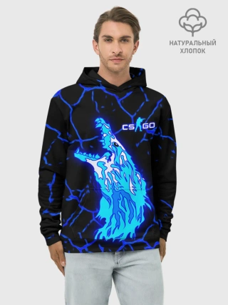 Худи мужской база хлопок / CS GO Howl Neon