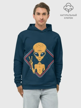 Худи мужской база хлопок / НЛО / UFO