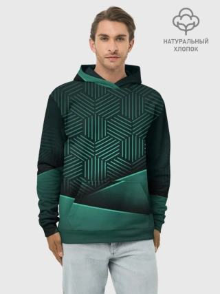 Худи мужской база хлопок / Luxury Green