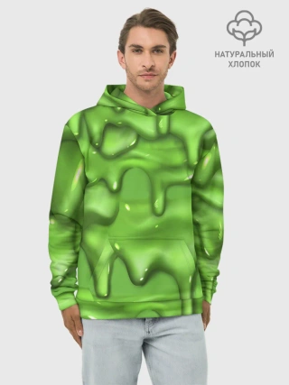 Худи мужской база хлопок / Green Slime