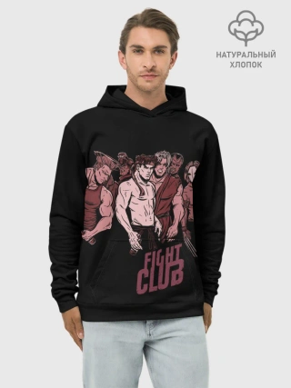 Худи мужской база хлопок / Fight Club x Street Fighter
