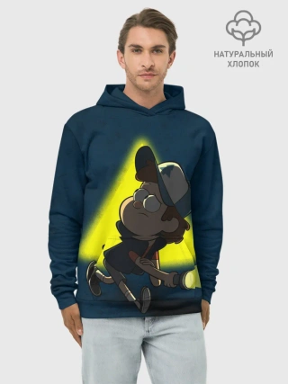Худи мужской база хлопок / Dipper and yellow triangle