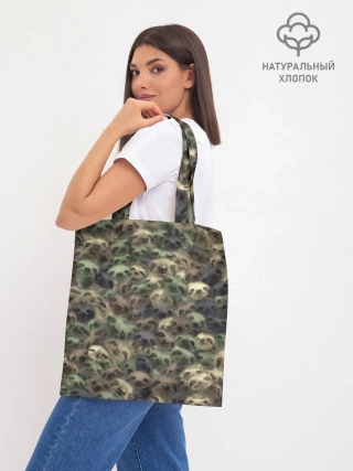 Шоппер база / Камуфляж с ленивцами