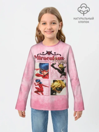 Лонгслив детский из хлопка / Леди Баг Light Pink