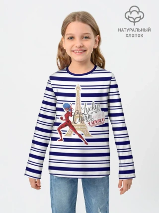 Лонгслив детский из хлопка / Леди Баг Strips