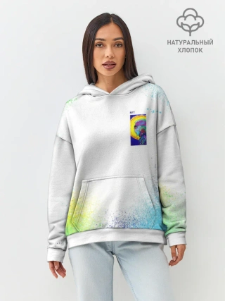 Худи женское оверсайз из хлопка / 887_Spray