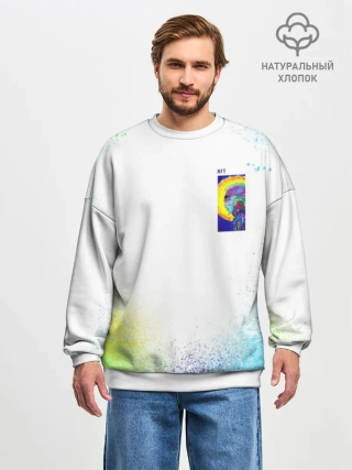 Свитшот мужской оверсайз из хлопка / 887_Spray