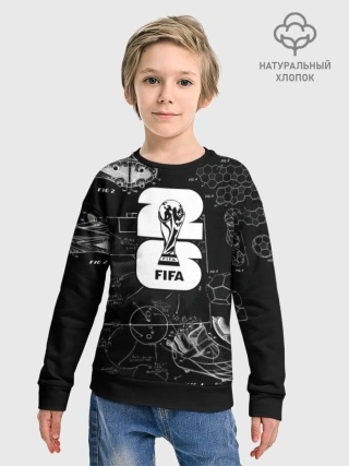 Свитшот детский из хлопка / Fifa Black