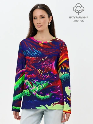Лонгслив женский. Хлопок / Hyper beast