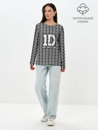 Лонгслив женский. Хлопок / One direction