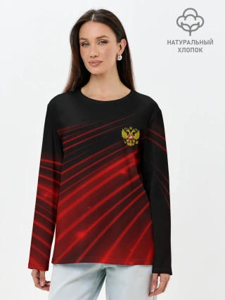 Лонгслив женский. Хлопок / Russia Sport 2018 uniform
