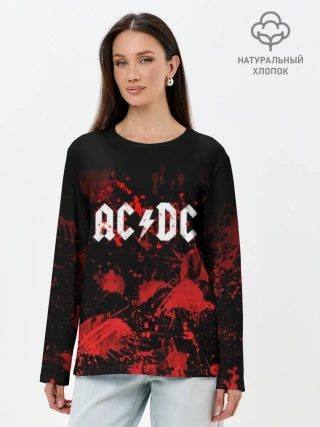 Лонгслив женский. Хлопок / AC/DC